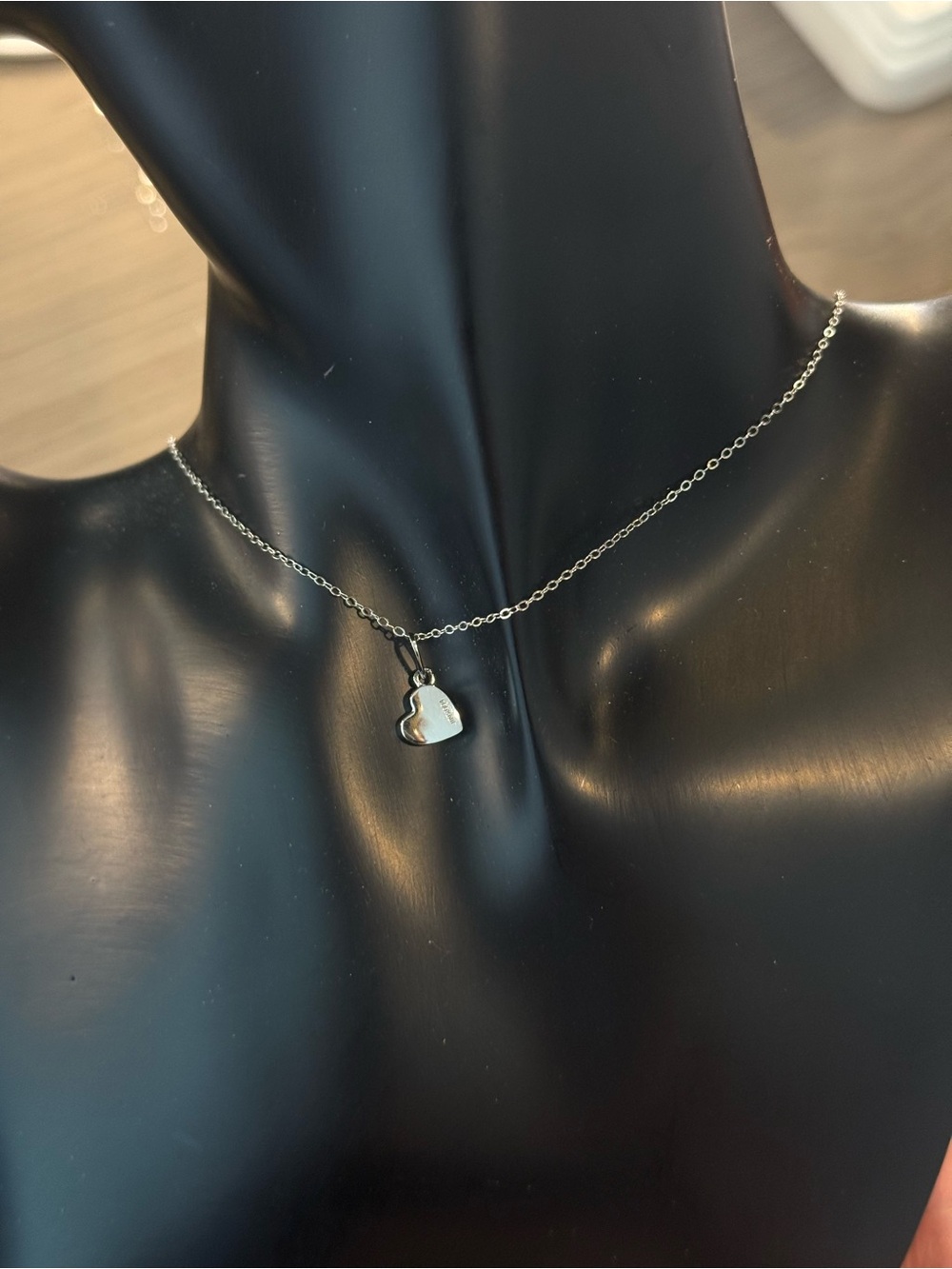Delicate Heart Pendant Necklace in Sterling Silver